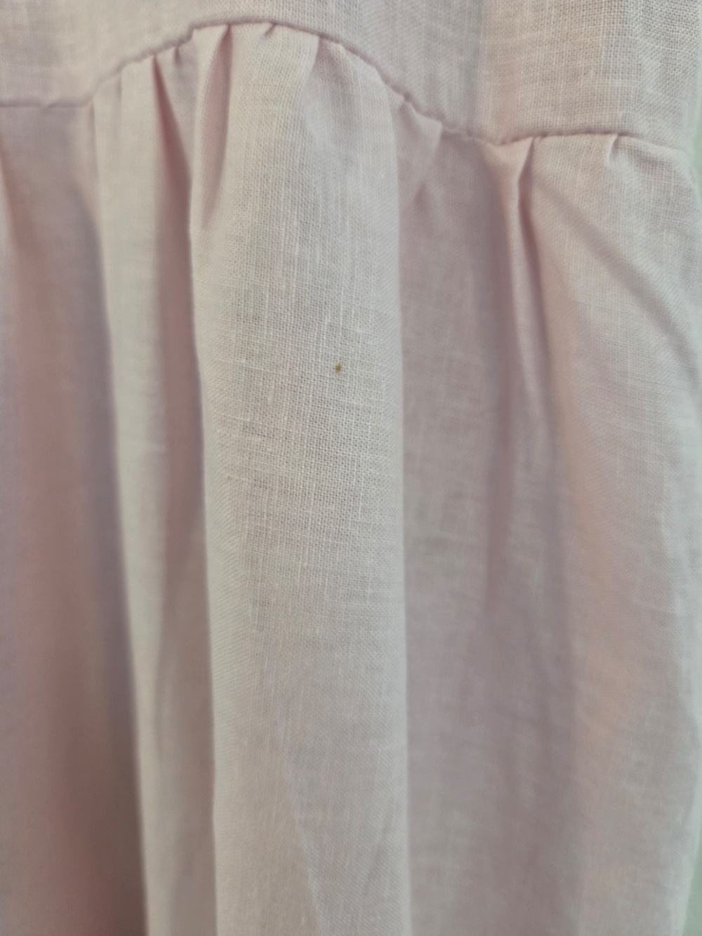 Northern Reflections pink linen dress M tiered oversized lagenlook cottage core - Picture 8 of 8